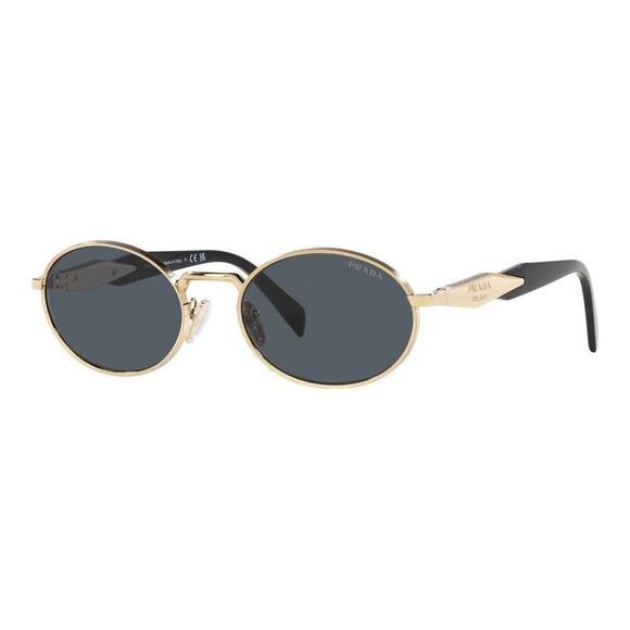 PRADA PR 65ZS ZVN09T Gold Black Blue Grey Lenses Sunglasses AUTHENTIC main image 7